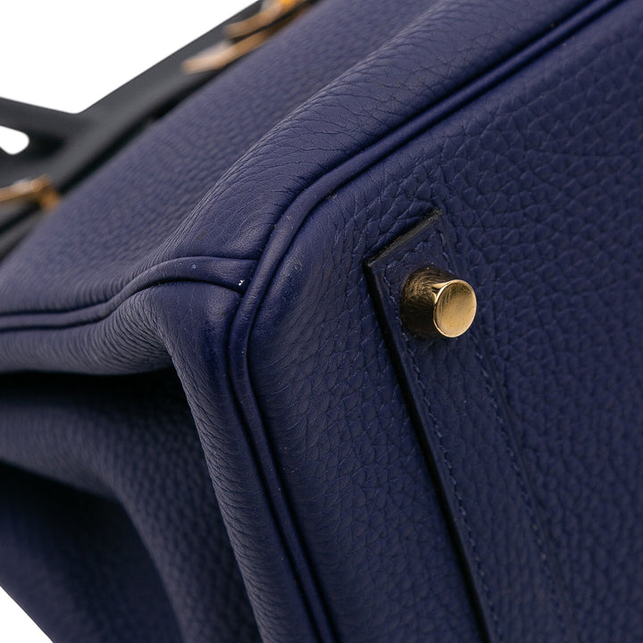 Hermès Clemence and Sombrero Verso Birkin Retourne 30 Bleu