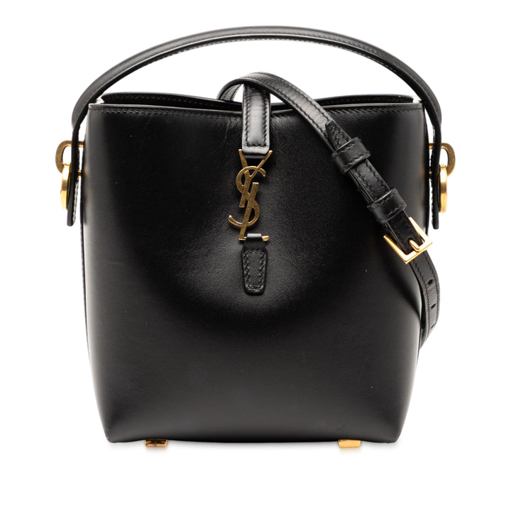 Saint Laurent Mini Shiny Cuir de veau Le 37 Bucket Bag Noir – GABY PARIS Authentique