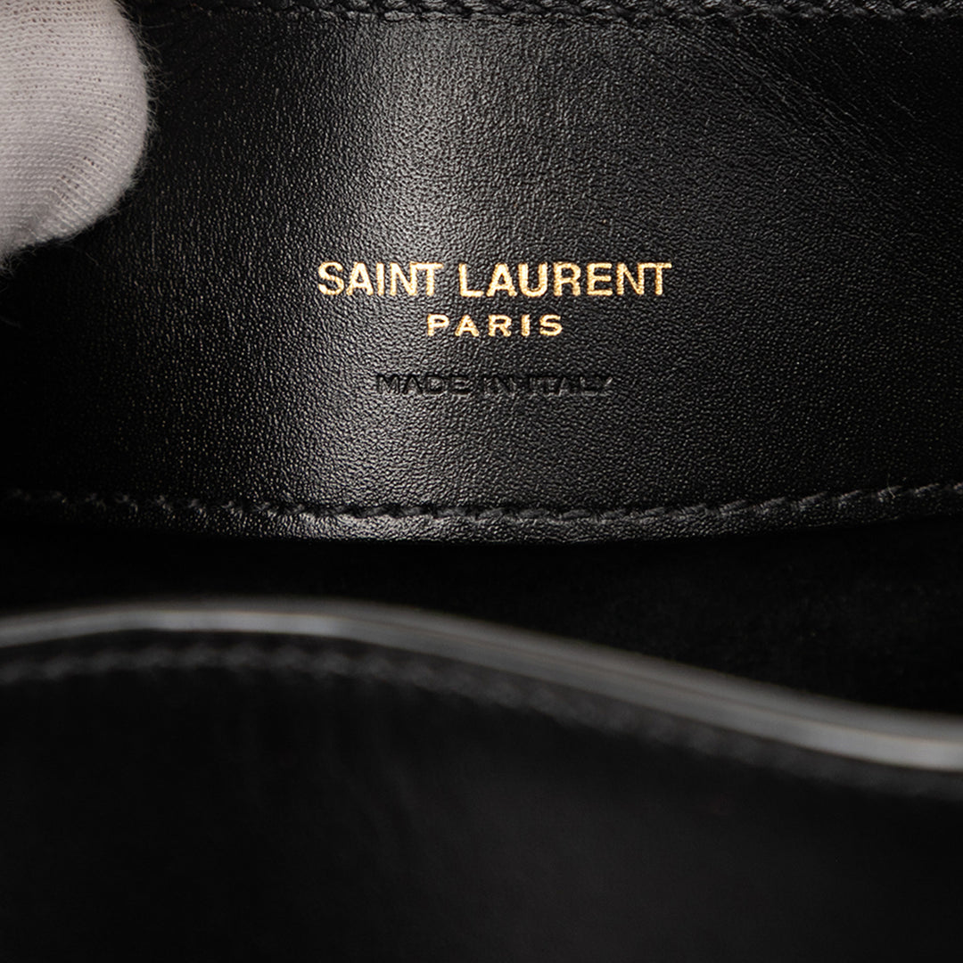 Saint Laurent Mini Shiny Cuir de veau Le 37 Bucket Bag Noir – GABY PARIS Authentique