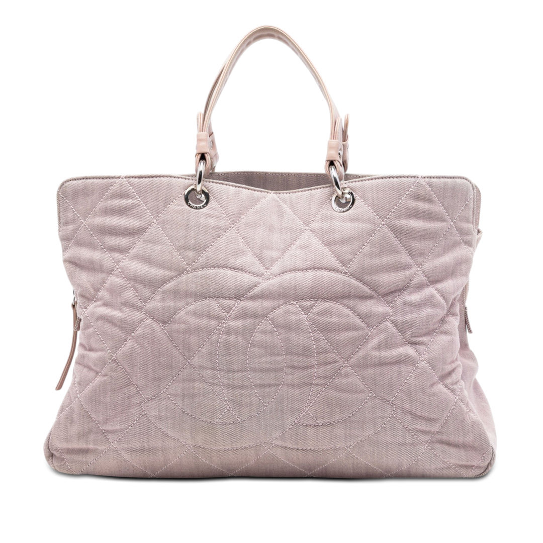 Chanel CC Matelassé Cabas Grand Jean