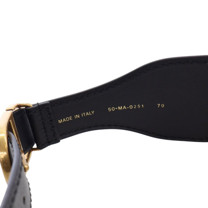 Dior Cuir et brodé Toile Wide Belt