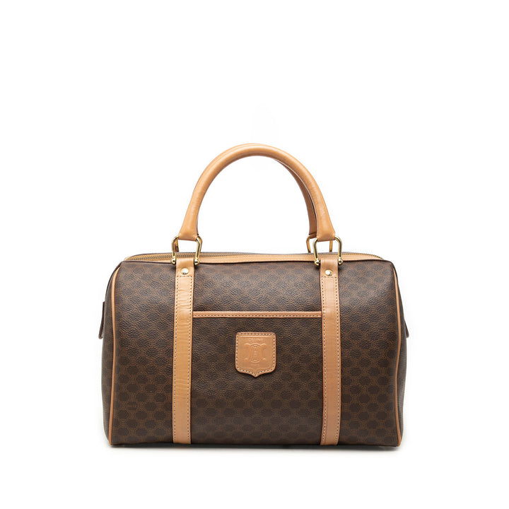 Celine Macadam Boston Sac Toile enduite Marron