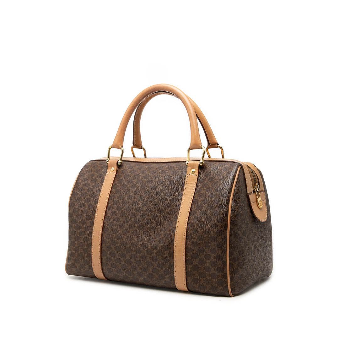 Celine Macadam Boston Sac Toile enduite Marron