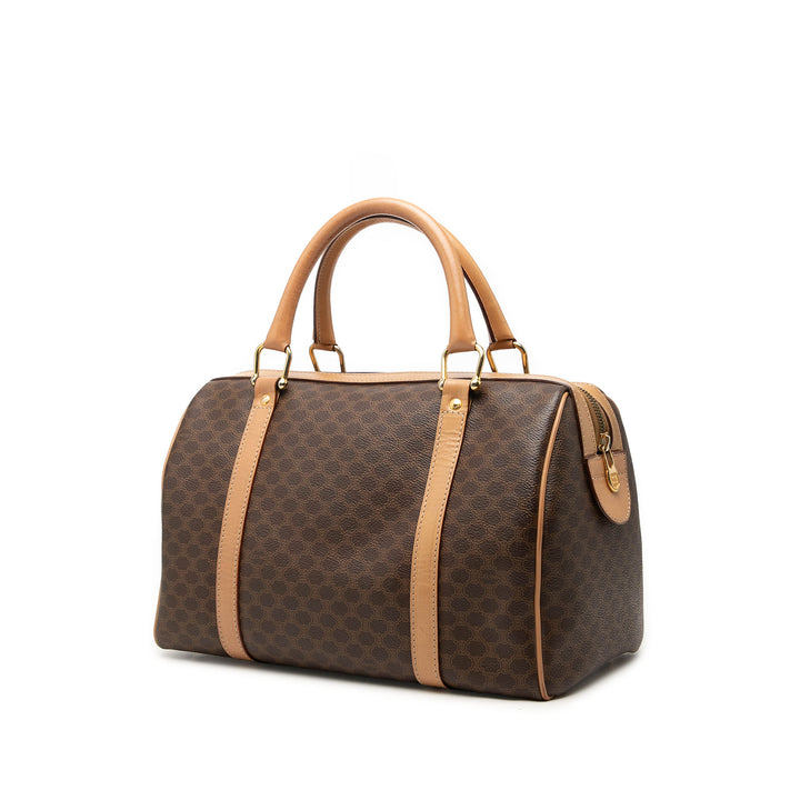 Celine Macadam Boston Sac Toile enduite Marron