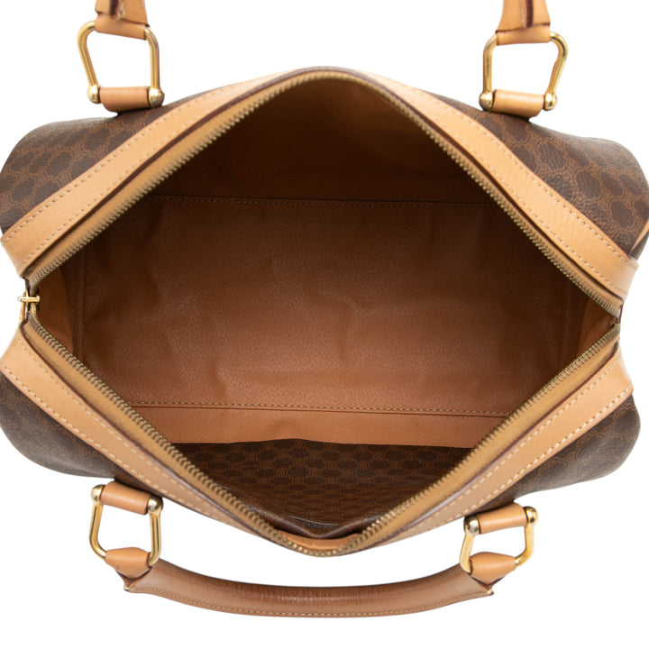 Celine Macadam Boston Sac Toile enduite Marron