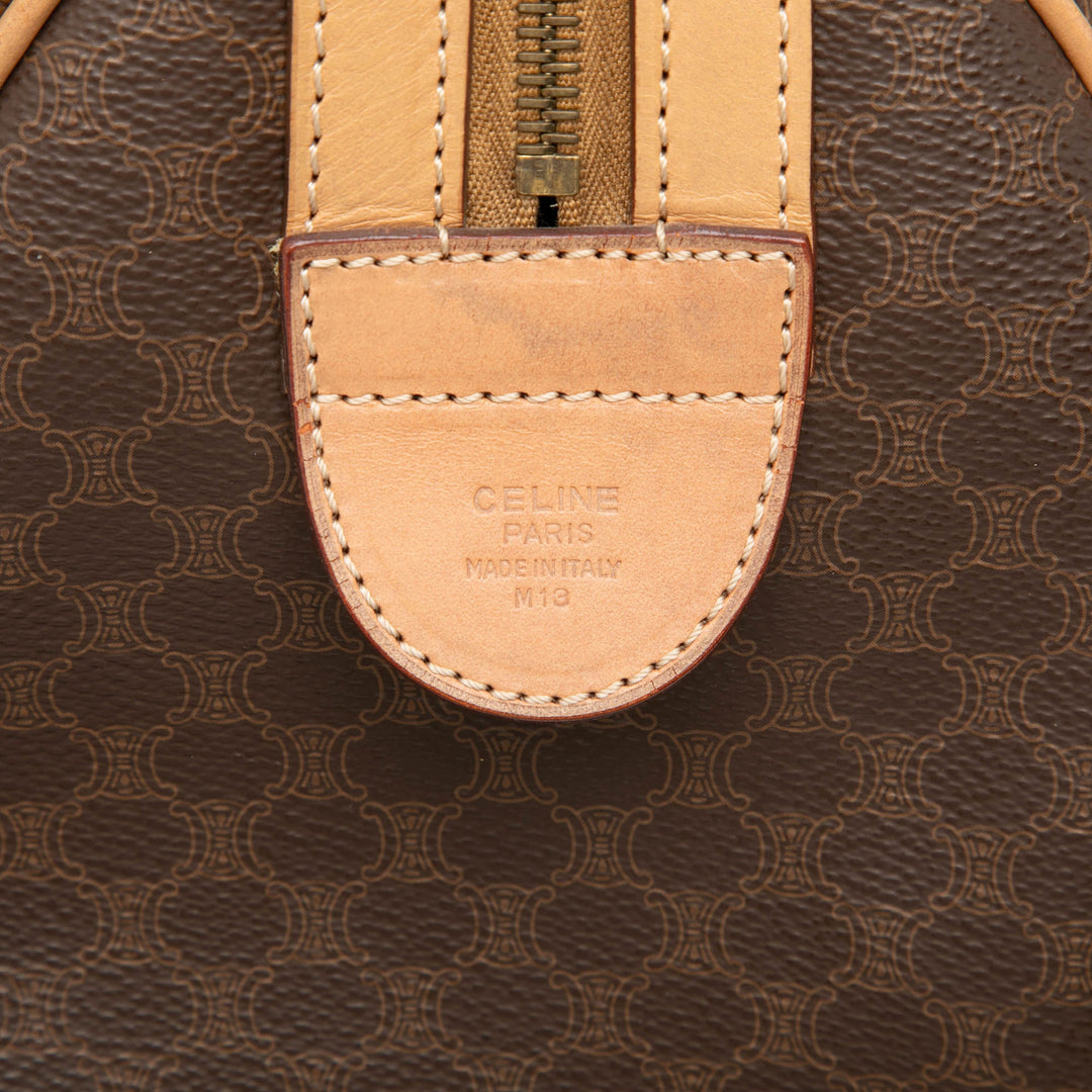 Celine Macadam Boston Sac Toile enduite Marron