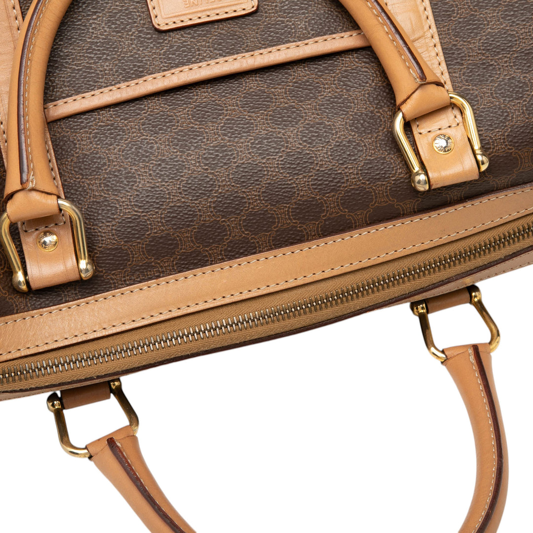 Celine Macadam Boston Sac Toile enduite Marron