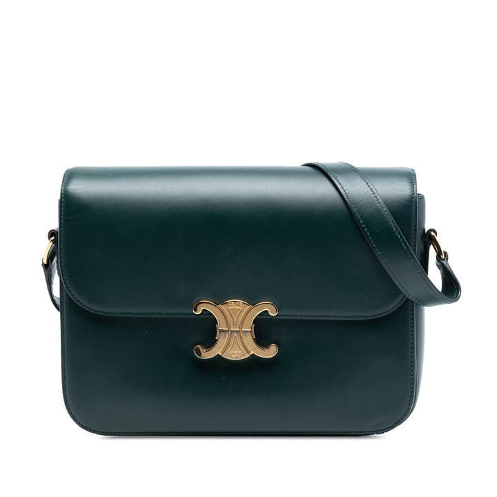 Celine Large brillant Cuir de veau Triomphe Sac porté croisé