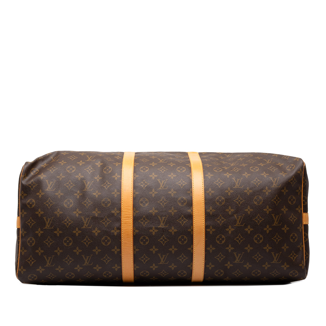Louis Vuitton Sac de voyage Keepall Bandouliere 60 Monogram Marron – vue 3 – GABY PARIS