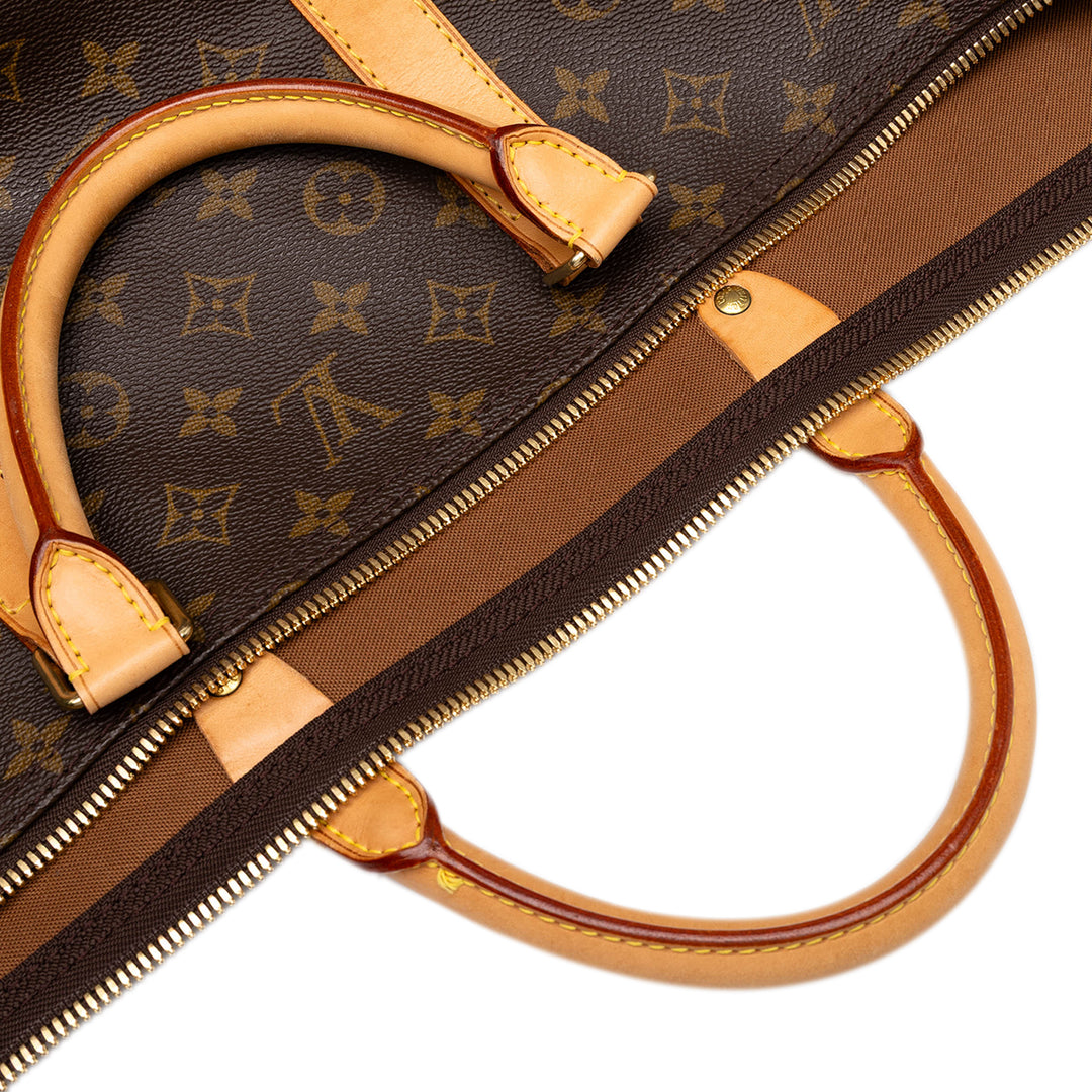 Louis Vuitton Sac de voyage Keepall Bandouliere 60 Monogram Marron – vue 7 – GABY PARIS