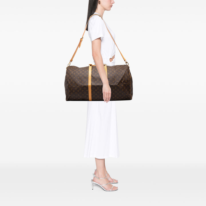 Louis Vuitton Sac de voyage Keepall Bandouliere 60 Monogram Marron – vue 8 – GABY PARIS