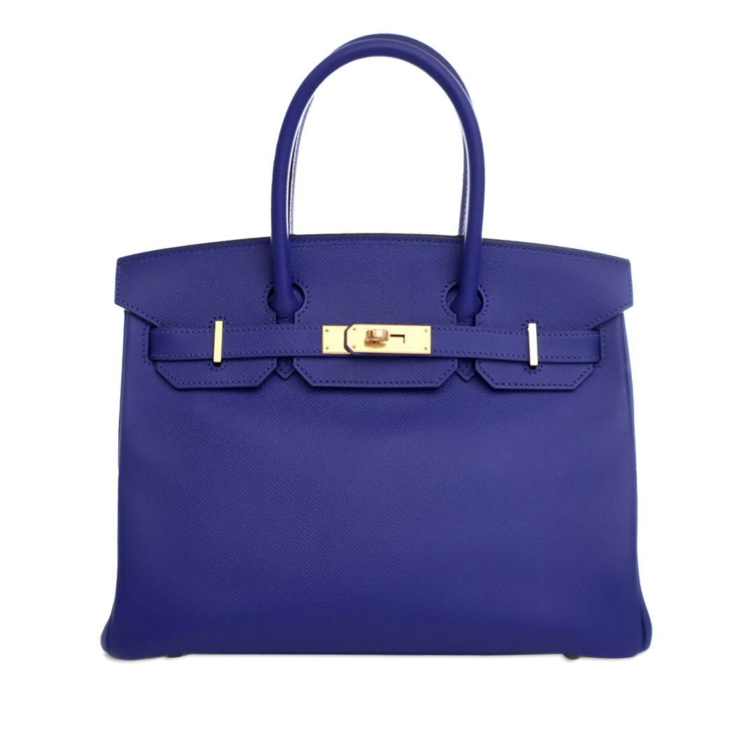 Epsom Birkin Retourne 30 Blue - Gaby Paris