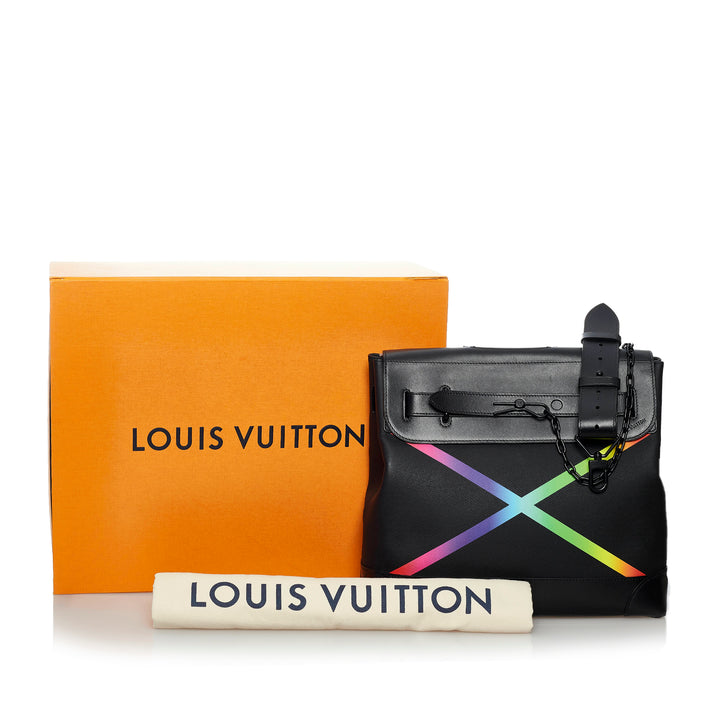 Louis Vuitton Taiga Rainbow Steamer PM Noir – GABY PARIS Authentique