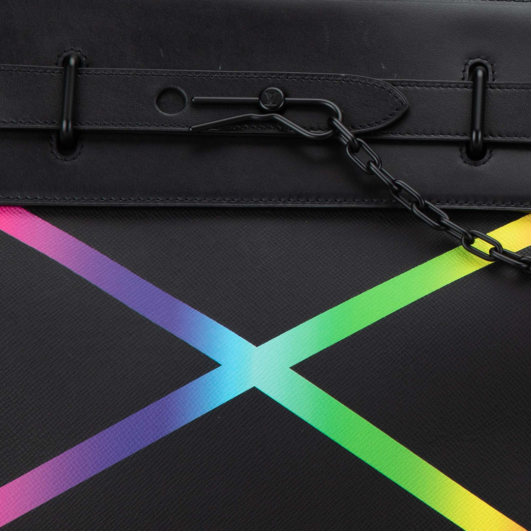 Louis Vuitton Taiga Rainbow Steamer PM Noir – GABY PARIS Authentique