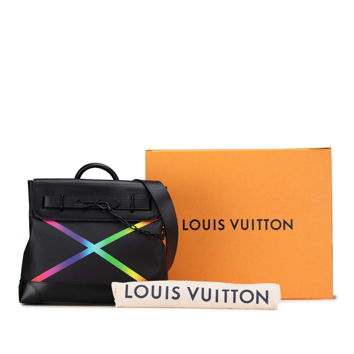 Louis Vuitton Taiga Rainbow Steamer PM Noir – GABY PARIS Authentique