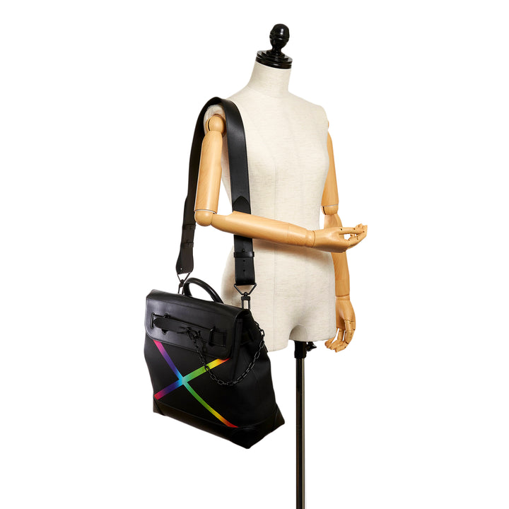 Louis Vuitton Taiga Rainbow Steamer PM Noir – GABY PARIS Authentique