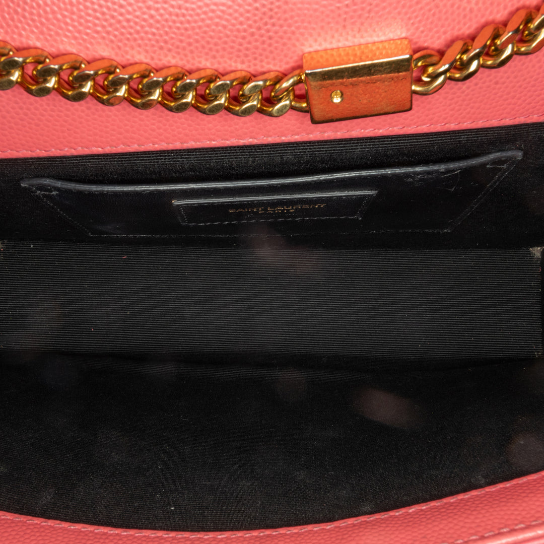 Saint Laurent Medium Grain De Poudre Monogram Kate Crossbody Pink - GABY PARIS