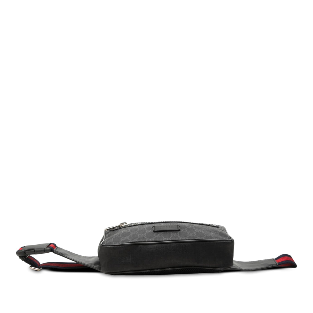 Gucci Ceinture Web GG Supreme Noir – vue 3 – GABY PARIS