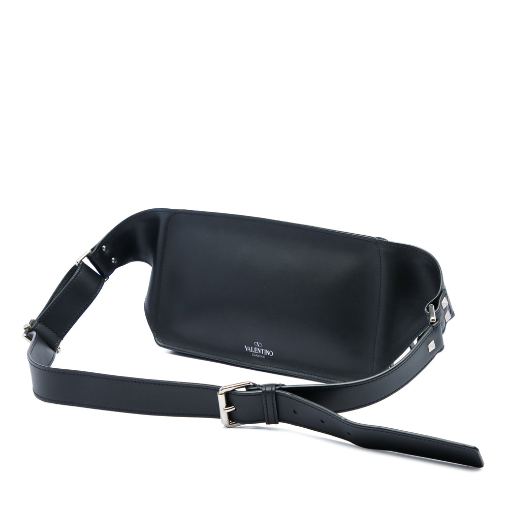 Valentino Ceinture VLTN Rockstud Noir – vue 2 – GABY PARIS
