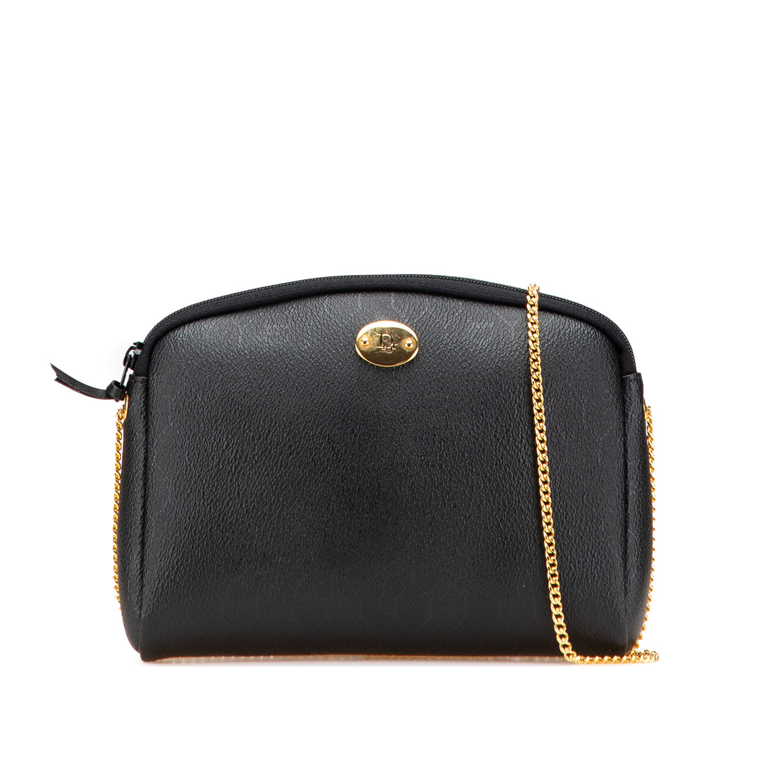 Honeycomb Coated Canvas Chain Crossbody Black - Gaby Paris