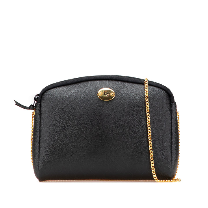 Honeycomb Coated Canvas Chain Crossbody Black - Gaby Paris