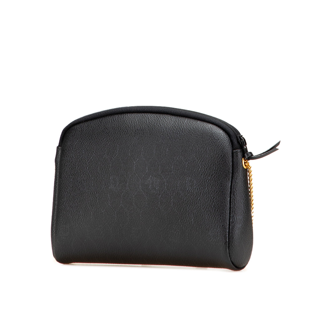 Honeycomb Coated Canvas Chain Crossbody Black - Gaby Paris