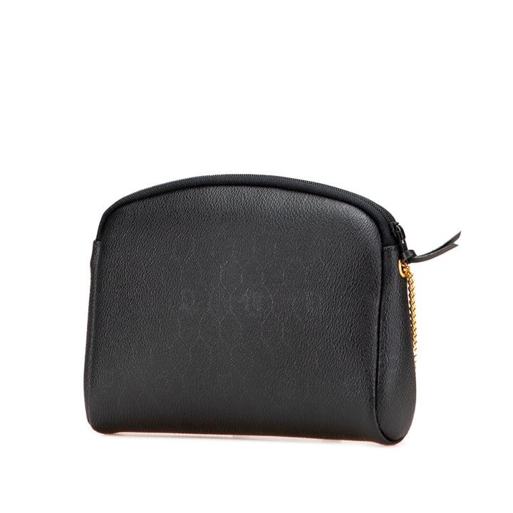 Honeycomb Coated Canvas Chain Crossbody Black - Gaby Paris