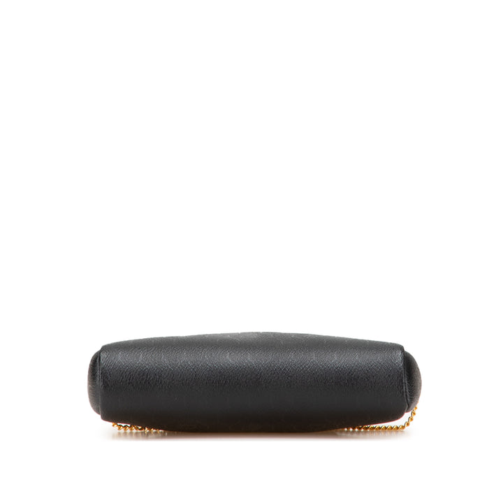 Honeycomb Coated Canvas Chain Crossbody Black - Gaby Paris