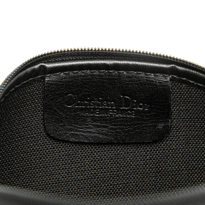 Honeycomb Coated Canvas Chain Crossbody Black - Gaby Paris