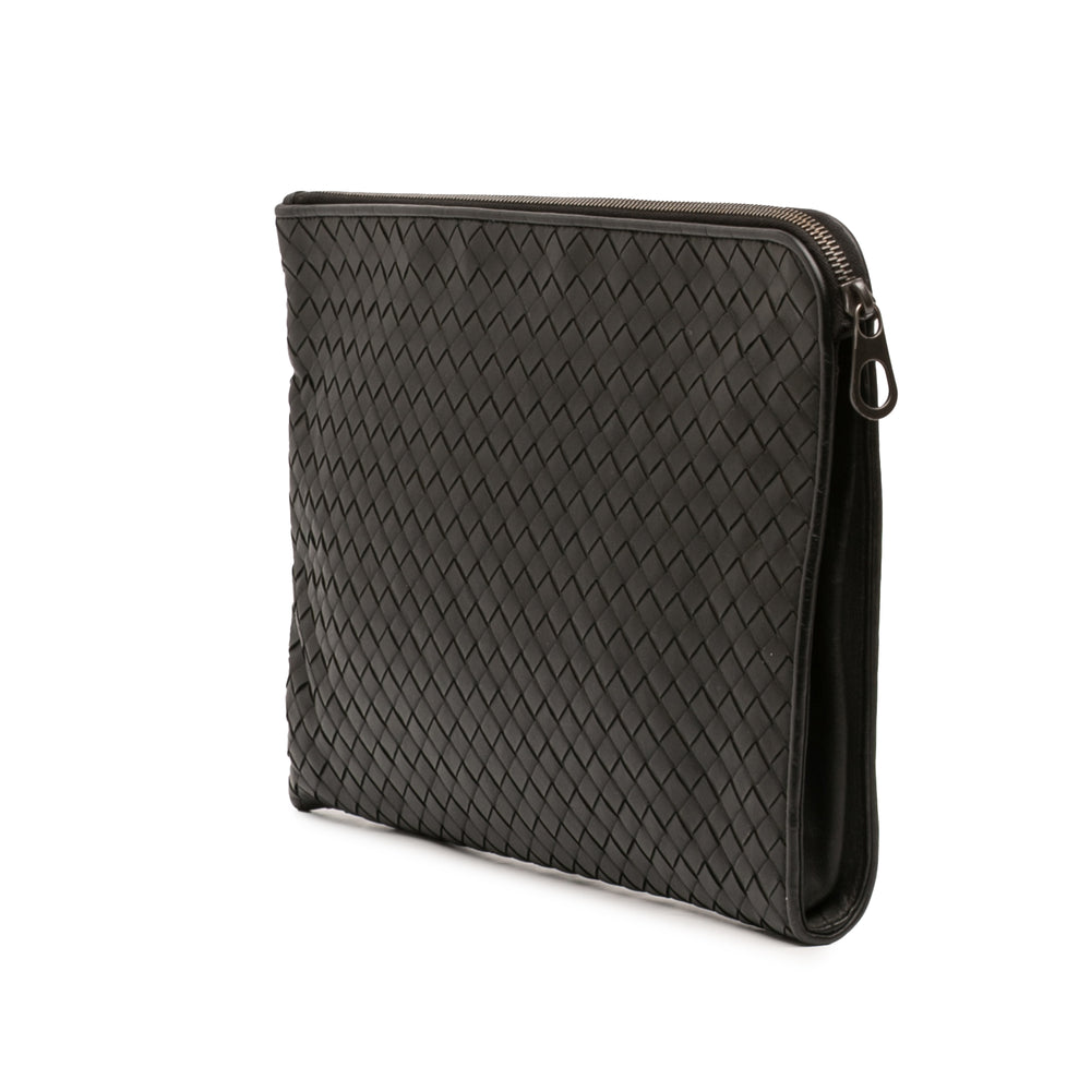 Bottega Veneta Étui Intrecciato Document nappa Moyen Noir – vue 2 – GABY PARIS