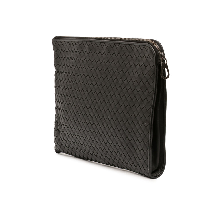 Bottega Veneta Étui Intrecciato Document nappa Moyen Noir – vue 2 – GABY PARIS