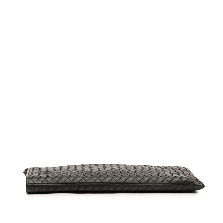 Bottega Veneta Étui Intrecciato Document nappa Moyen Noir – vue 3 – GABY PARIS