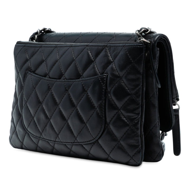 Chanel Paris-Salzburg Cuir d’agneau Zip Multi Flap Noir – GABY PARIS Authentique