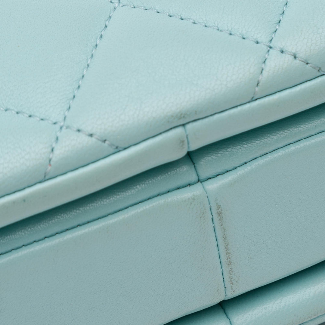 Chanel Small Quilted Cuir d’agneau Trendy CC Flap Bleu