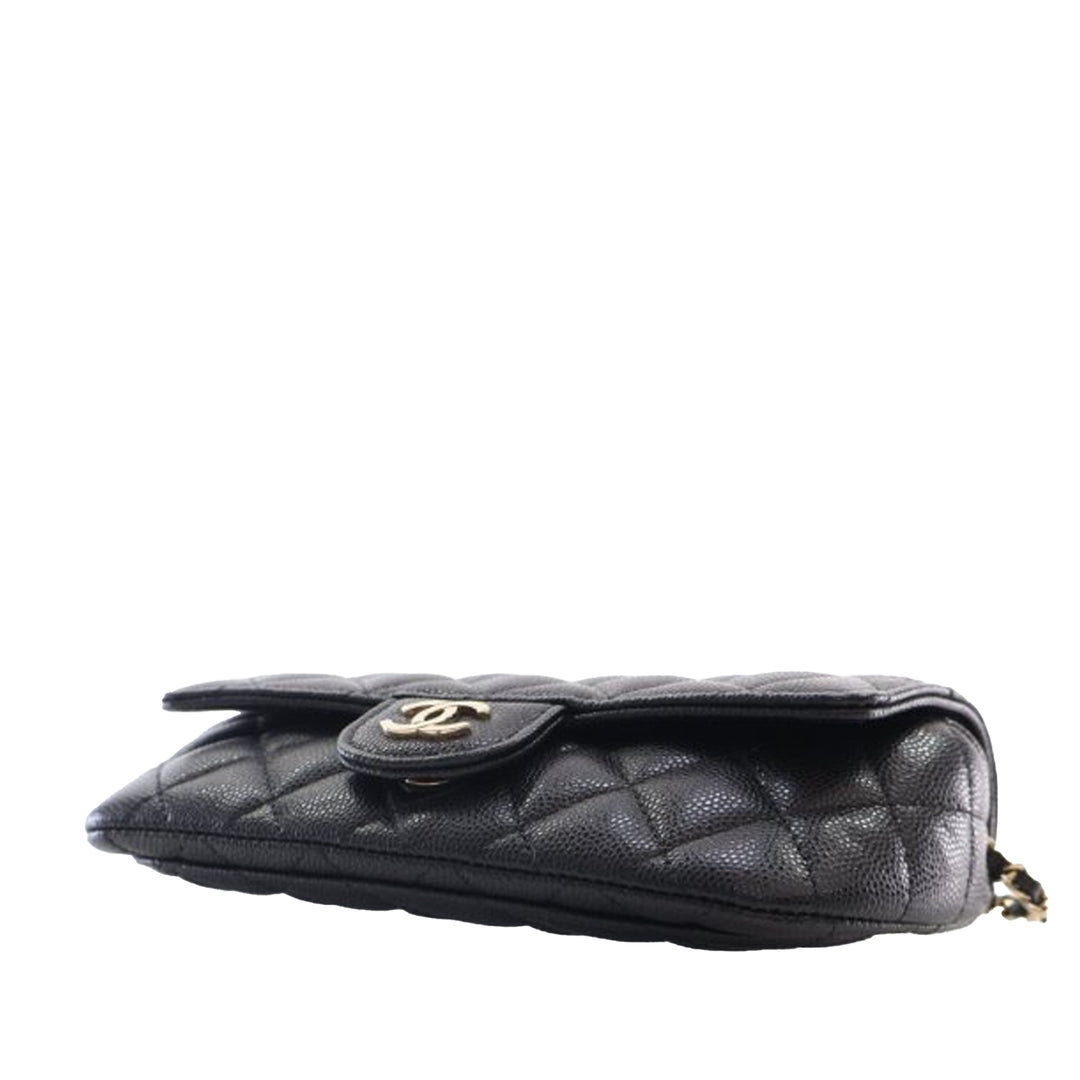 Caviar Sunglasses Case on Chain Black - Gaby Paris