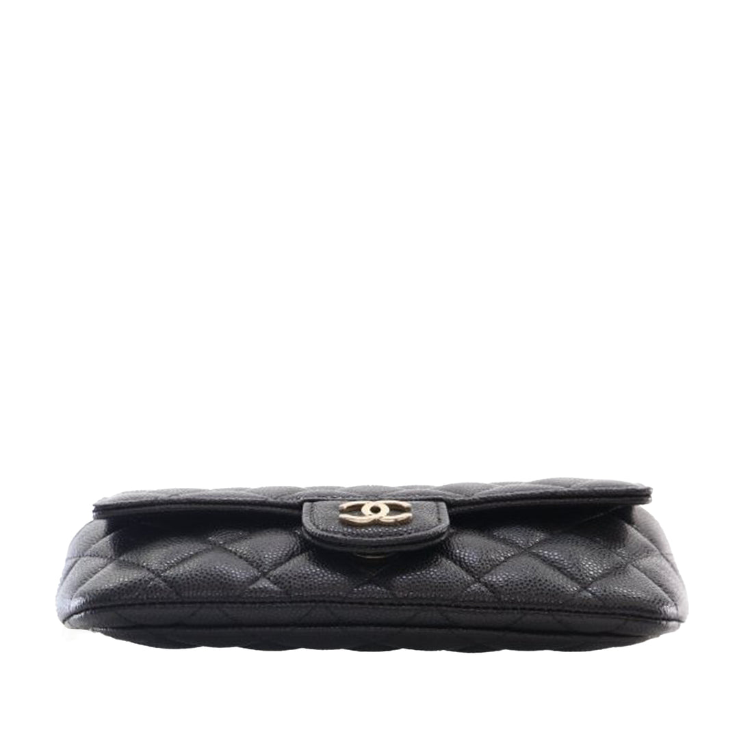 Caviar Sunglasses Case on Chain Black - Gaby Paris