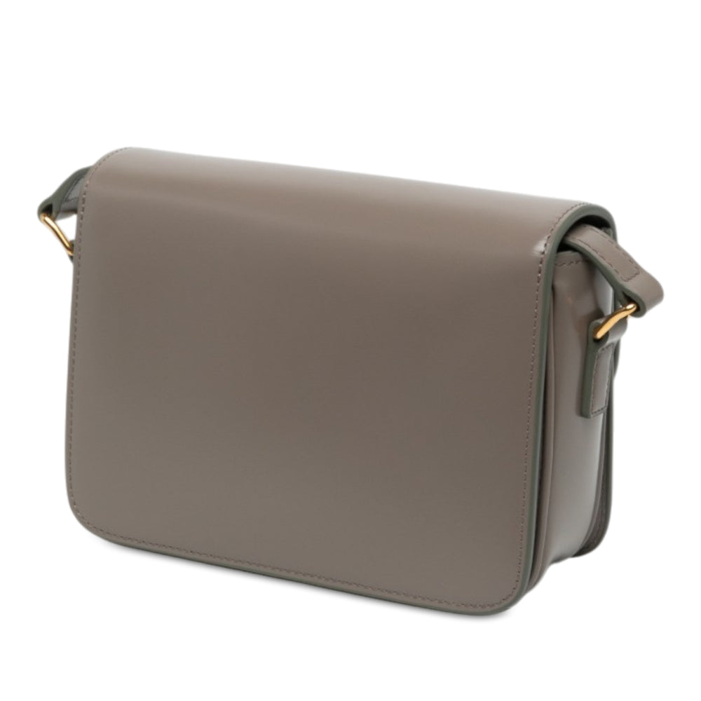 Celine brillant Triomphe Sac Teen Cuir de veau Marron – vue 2 – GABY PARIS
