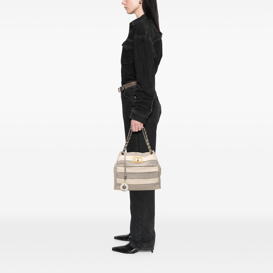 Chanel Bicolor Nylon Grosgrain Reissue 2.55 Shopping Cabas