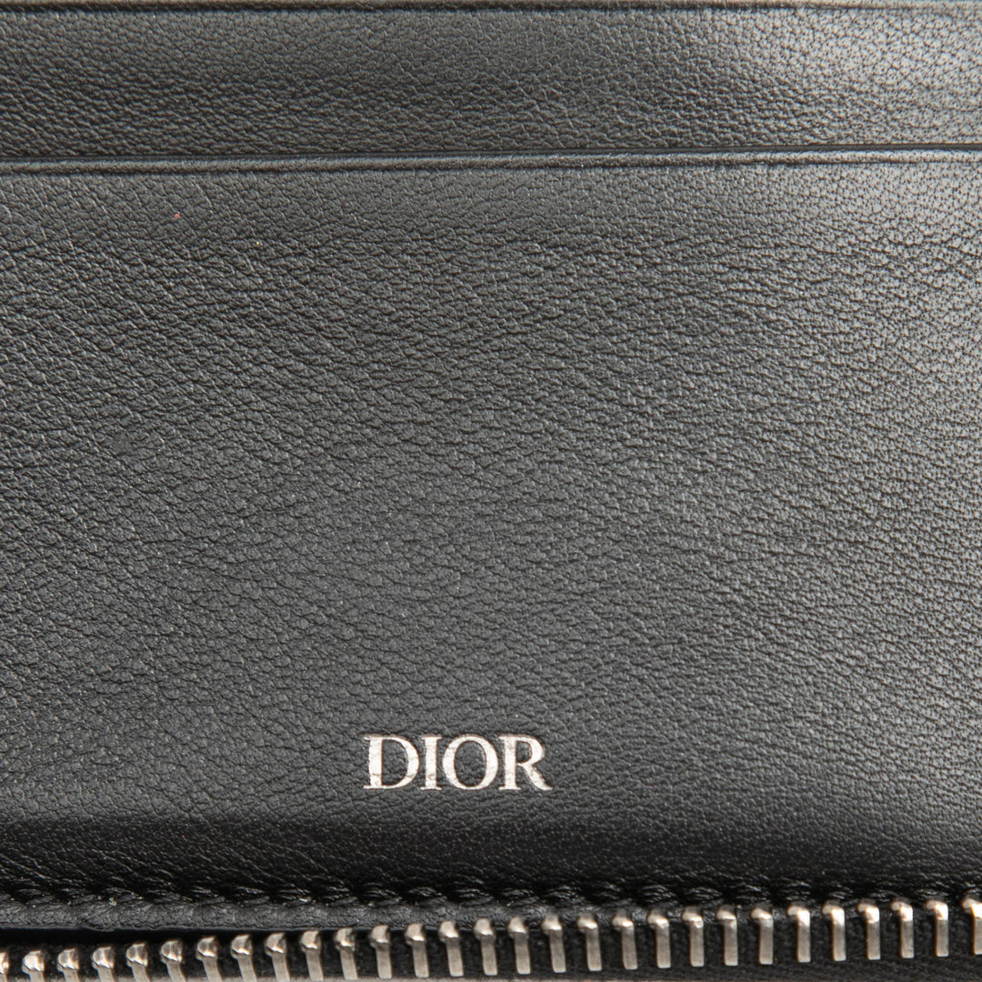 Zippé Portefeuille Oblique Bleu
