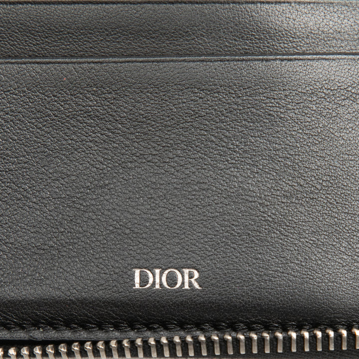 Zippé Portefeuille Oblique Bleu