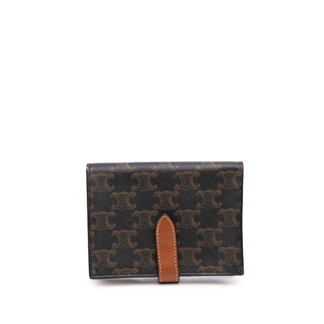 Triomphe Compact Portefeuille Triomphe enduite Marron
