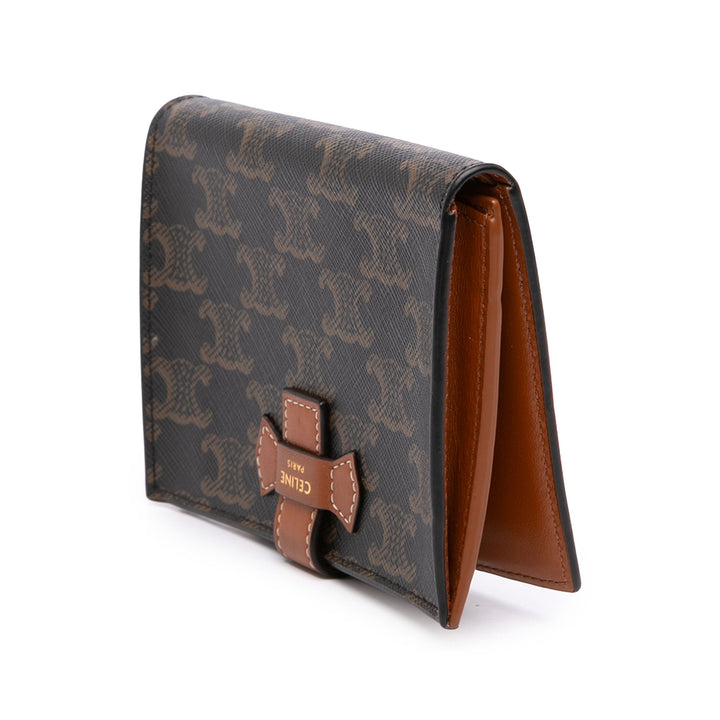 Triomphe Compact Portefeuille Triomphe enduite Marron