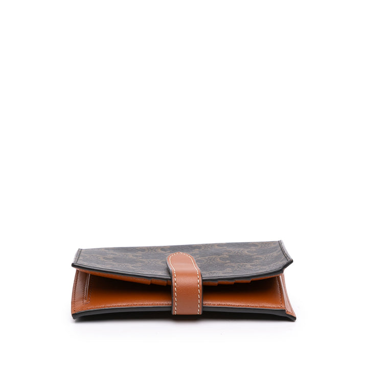 Triomphe Compact Portefeuille Triomphe enduite Marron