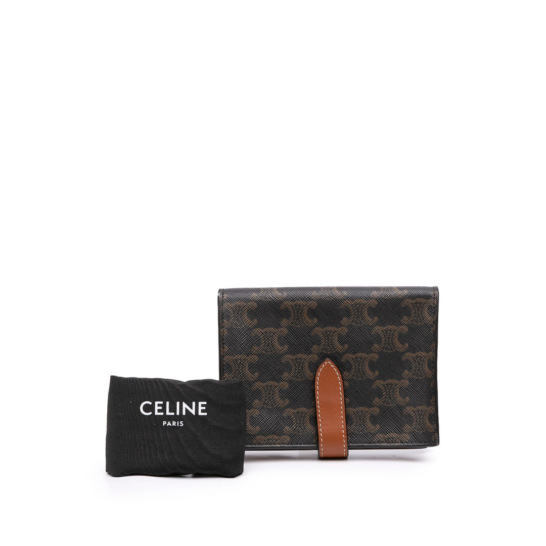 Triomphe Compact Portefeuille Triomphe enduite Marron