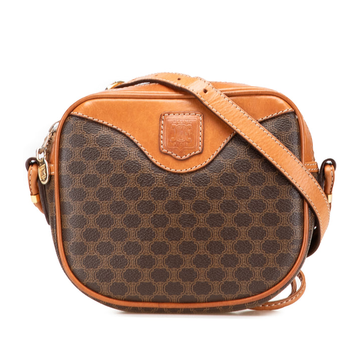 Macadam Coated Canvas Crossbody Brown - Gaby Paris