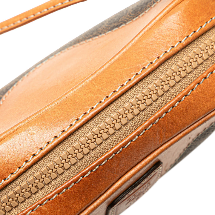 Macadam Coated Canvas Crossbody Brown - Gaby Paris