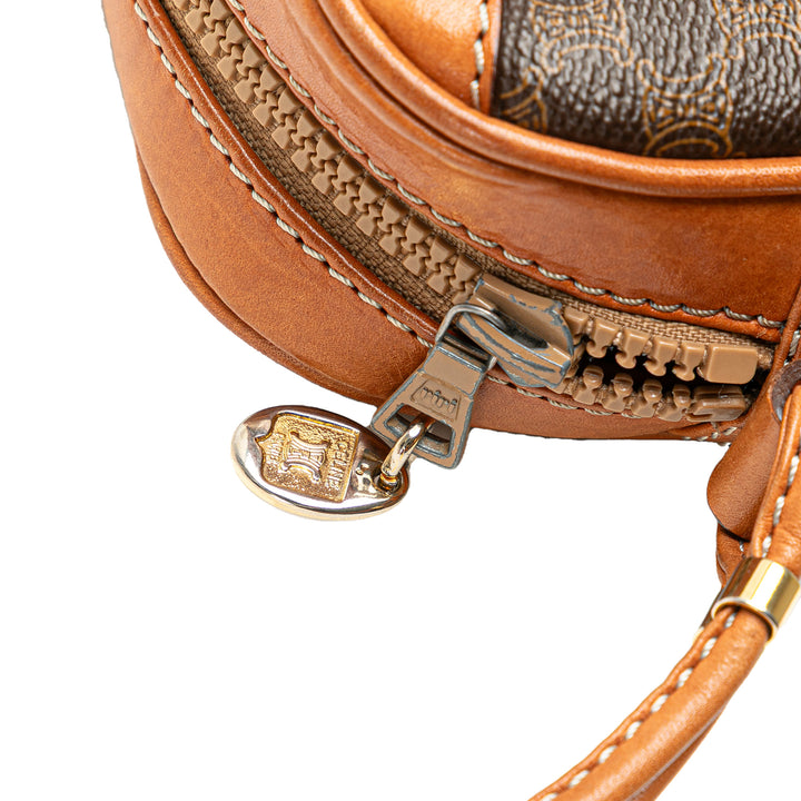 Macadam Coated Canvas Crossbody Brown - Gaby Paris
