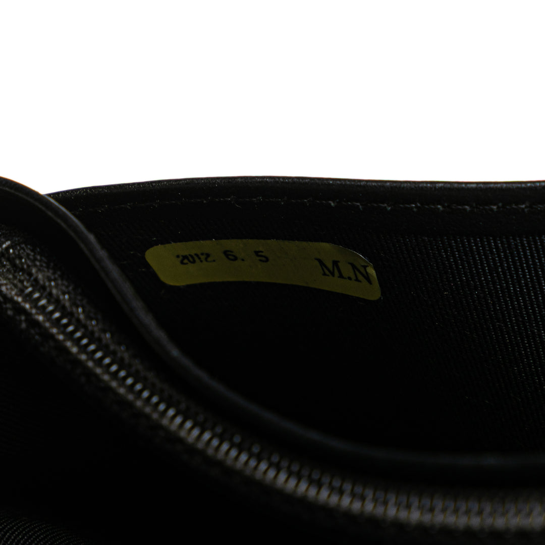 Chanel CC Quilted Cuir verni L Yen Bifold Wallet Noir