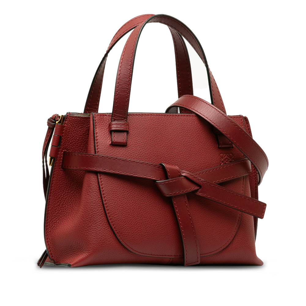 Mini Gate Top Handle Satchel Red - Gaby Paris