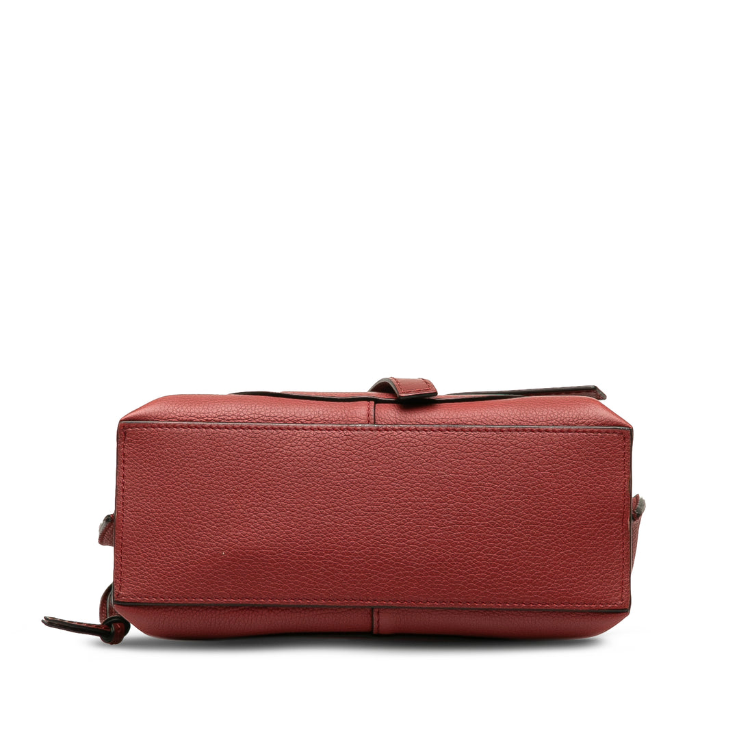 Mini Gate Top Handle Satchel Red - Gaby Paris